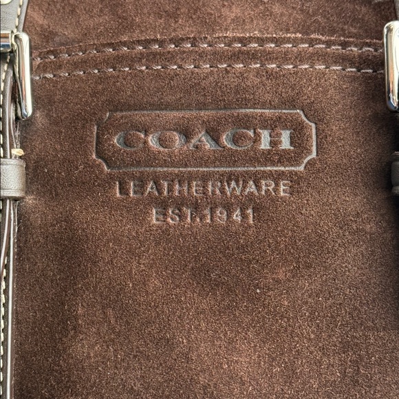 Coach - No. F12834 - Brown Leather & Suede Tote Bag - Picture 5 of 15